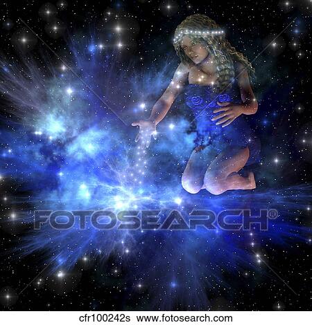 Vesta spreads bright stars among the constellations of the universe. View Large Illustration Stock Illustration - Vesta spreads bright stars among the constellations of the universe.. Fotosearch