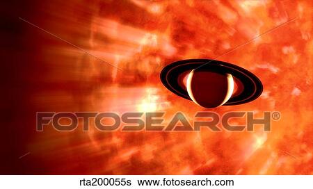 View from Saturn if our Sun were replaced by VY Canis Majoris. View Large Illustration Stock Illustration - View from Saturn if our Sun were replaced by VY Canis Majoris.. Fotosearch