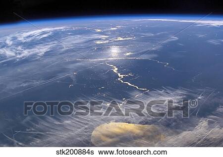 View from space featuring the Lake Michigan area. View Large Photo Image Stock Photograph - View from space featuring the Lake Michigan area.. Fotosearch