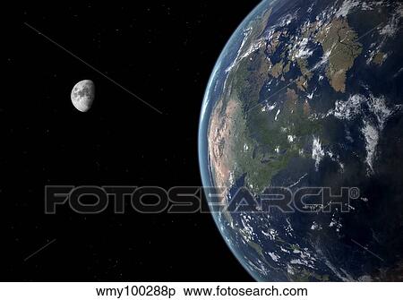 Stock Illustration - View of North America with rise in sea level 330 feet above average.. Fotosearch