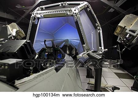 View of one of the F-16 flight simulators. View Large Photo Image Picture - View of one of the F-16 flight simulators.. Fotosearch