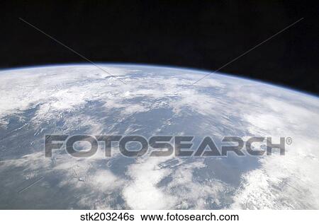 Stock Photograph - View of planet Earth from space.. Fotosearch