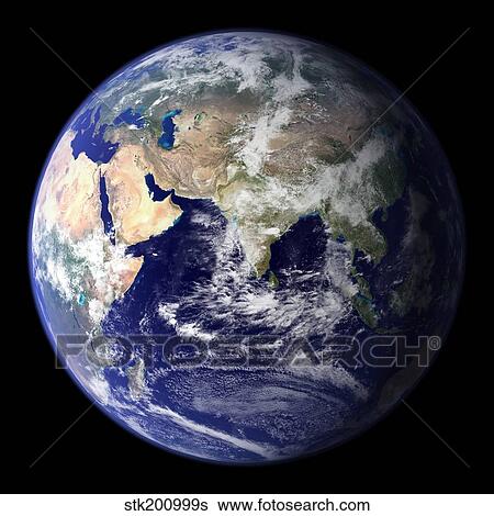 View of the Earth from space showing the eastern hemisphere. View Large Photo Image Stock Photograph - View of the Earth from space showing the eastern hemisphere.. Fotosearch
