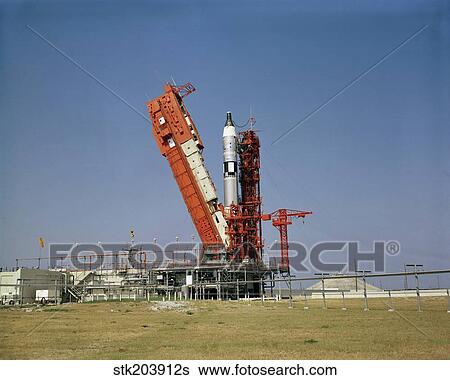 View of the Gemini-Titan 4 spacecraft on its launch pad. View Large Photo Image Stock Photograph - View of the Gemini-Titan 4 spacecraft on its launch pad.. Fotosearch