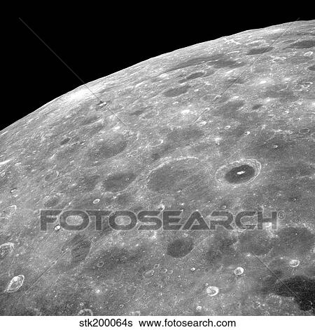 Stock Photograph - View of the lunar surface.. Fotosearch