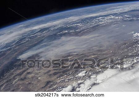 Stock Photograph - View of the massive wildfires in and around California's Yosemite National Park.. Fotosearch