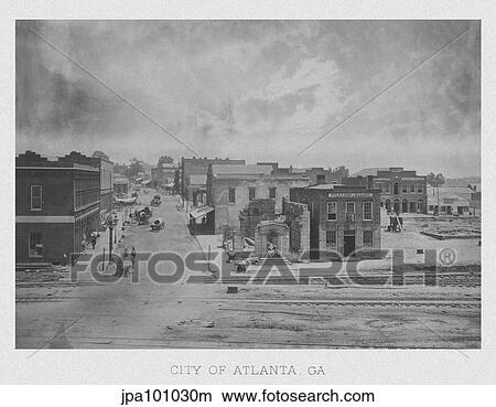 Vintage American Civil War print of the City of Atlanta, Georgia, circa 1863. View Large Illustration Stock Illustration - Vintage American Civil War print of the City of Atlanta, Georgia, circa 1863.. Fotosearch