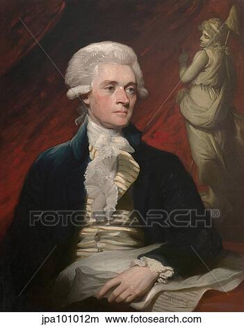 Vintage American History painting of President Thomas Jefferson. View Large Illustration Stock Illustration - Vintage American History painting of President Thomas Jefferson.. Fotosearch