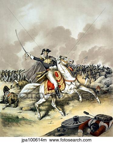 Vintage American history print of General Andrew Jackson on horseback. View Large Illustration Stock Illustration - Vintage American history print of General Andrew Jackson on horseback.. Fotosearch