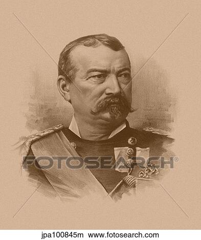 Stock Illustration - Vintage Civil War artwork of General Philip Sheridan.. Fotosearch
