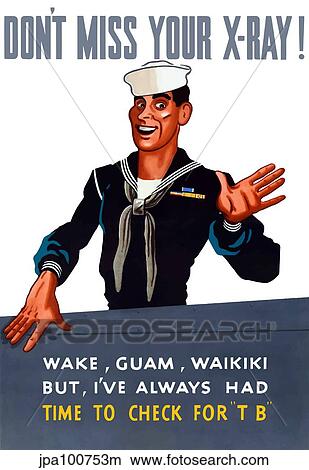 Stock Illustration - Vintage World War II poster of a sailor waving goodbye.. Fotosearch