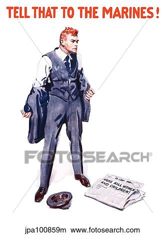 Vintage WW1 poster of a man removing his jacket preparing to fight View Large Illustration Stock Illustration - Vintage WW1 poster of a man removing his jacket preparing to fight. Fotosearch
