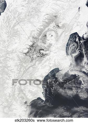 Volcanoes in central Kamchatka Peninsula, eastern Russia. View Large Photo Image Stock Photograph - Volcanoes in central Kamchatka Peninsula, eastern Russia.. Fotosearch