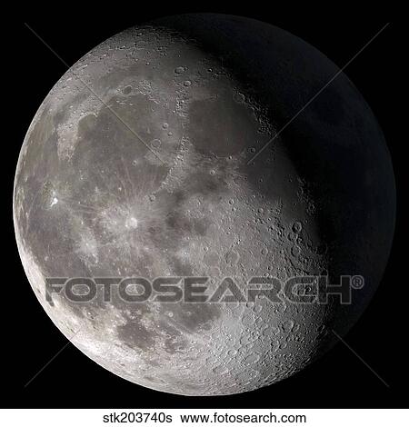 Waning gibbous moon. View Large Photo Image Stock Photograph - Waning gibbous moon.. Fotosearch