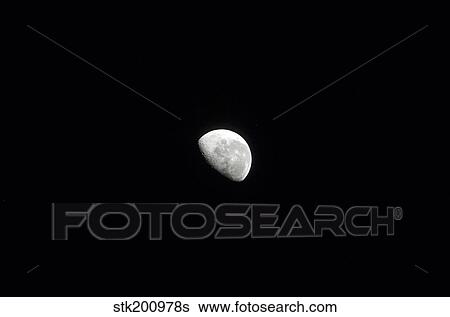Waning Moon View Large Photo Image Stock Photograph - Waning Moon. Fotosearch