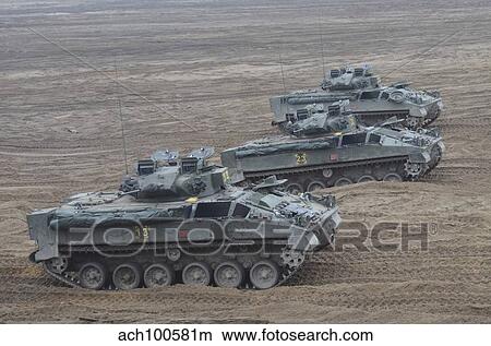 Warrior tracked infantry fighting vehicles of the British Armed Forces. View Large Photo Image Picture - Warrior tracked infantry fighting vehicles of the British Armed Forces.. Fotosearch