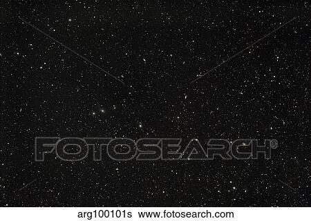 Stock Photograph - Widefield view of the constellations Virgo and Coma Berenices.. Fotosearch