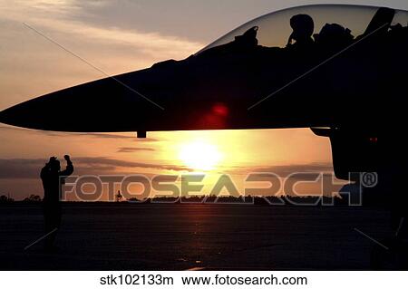 Wing Safety Office chief brings his F-16C Fighting Falcon to a stop. View Large Photo Image Picture - Wing Safety Office chief brings his F-16C Fighting Falcon to a stop.. Fotosearch