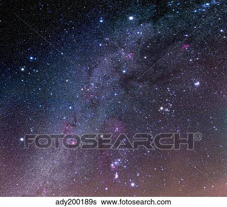 Winter sky panorama with various deep sky objects. View Large Photo Image Stock Photograph - Winter sky panorama with various deep sky objects.. Fotosearch