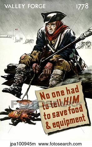 World War II poster of a Revolutionary War soldier cooking over a fire. View Large Illustration Stock Illustration - World War II poster of a Revolutionary War soldier cooking over a fire.. Fotosearch