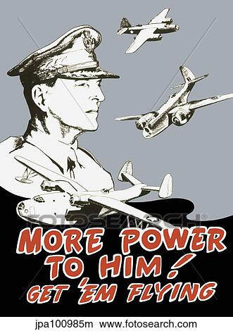 World War II poster of General Douglas MacArthur and bomber planes. View Large Illustration Stock Illustration - World War II poster of General Douglas MacArthur and bomber planes.. Fotosearch