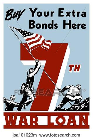 World War II propaganda poster of soldiers raising the American flag. View Large Illustration Stock Illustration - World War II propaganda poster of soldiers raising the American flag.. Fotosearch