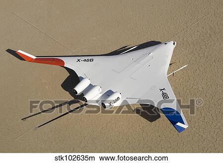 X-48B Blended Wing Body unmanned aerial vehicle. View Large Photo Image Picture - X-48B Blended Wing Body unmanned aerial vehicle.. Fotosearch