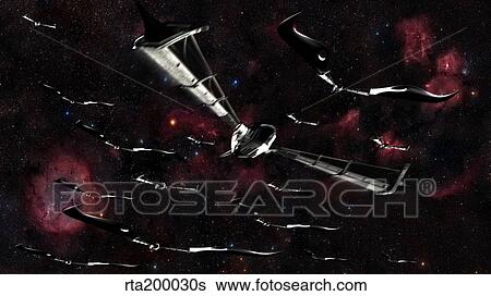 Xeelee nightfighters, inspired by the novels of Stephen Baxter. View Large Illustration Stock Illustration - Xeelee nightfighters, inspired by the novels of Stephen Baxter.. Fotosearch