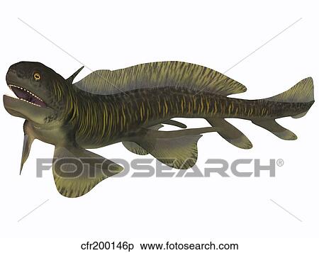 Xenacanthus, a Devonian freshwater shark. View Large Illustration Stock Illustration - Xenacanthus, a Devonian freshwater shark.. Fotosearch