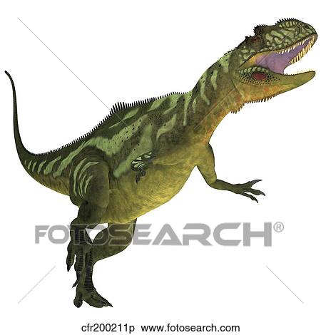 Stock Illustration - Yangchuanosaurus, a theropod dinosaur from the Jurassic Period.. Fotosearch