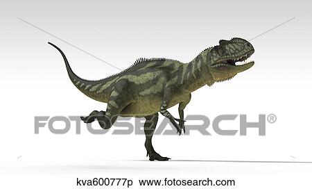 Yangchuanosaurus, dinosaur, white background. View Large Illustration Stock Illustration - Yangchuanosaurus, dinosaur, white background.. Fotosearch