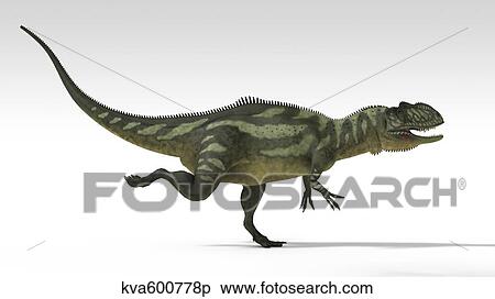 Yangchuanosaurus, dinosaur, white background. View Large Illustration Stock Illustration - Yangchuanosaurus, dinosaur, white background.. Fotosearch
