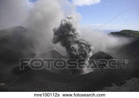 Yasur eruption, Tanna Island, Vanuatu. View Large Photo Image Stock Photograph - Yasur eruption, Tanna Island, Vanuatu.. Fotosearch
