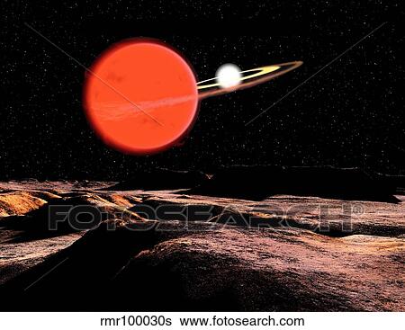 Stock Illustration - Zeta Piscium is a binary star system consisting of a red giant and a white dwarf.. Fotosearch