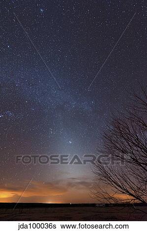 Zodiacal Light and Milky Way over the Texas plains View Large Photo Image Stock Photograph - Zodiacal Light and Milky Way over the Texas plains. Fotosearch