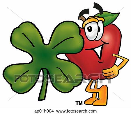 Apple and shamrock View Large Clip Art Graphic Clipart - Apple and shamrock. Fotosearch