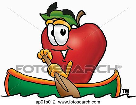 Apple canoing View Large Clip Art Graphic Clipart - Apple canoing. Fotosearch