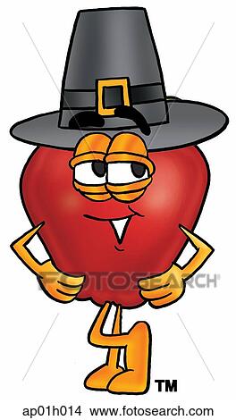 Apple pilgrim View Large Clip Art Graphic Clipart - Apple pilgrim. Fotosearch