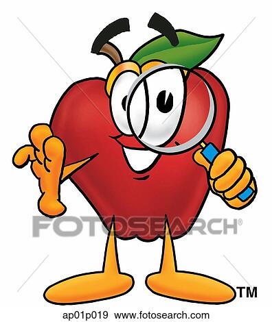 Apple with magnifying glass View Large Clip Art Graphic Clip Art - Apple with magnifying glass. Fotosearch