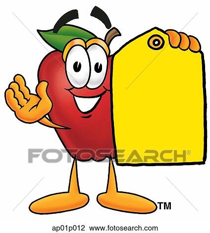 Apple with price tag View Large Clip Art Graphic Clipart - Apple with price tag. Fotosearch