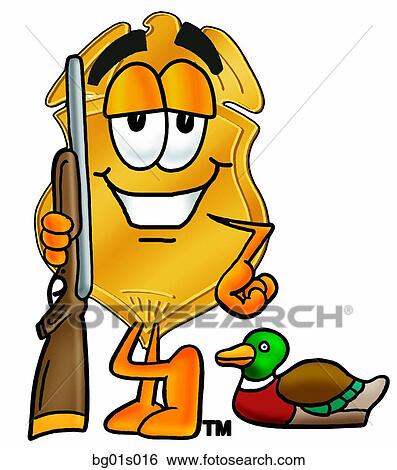 Badge hunting View Large Clip Art Graphic Clip Art - Badge hunting. Fotosearch