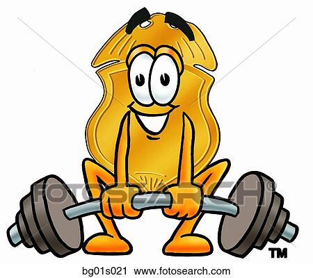 Badge lifting weights low View Large Clip Art Graphic Clipart - Badge lifting weights low. Fotosearch