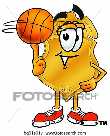 Badge playing basketball View Large Clip Art Graphic Clip Art - Badge playing basketball. Fotosearch