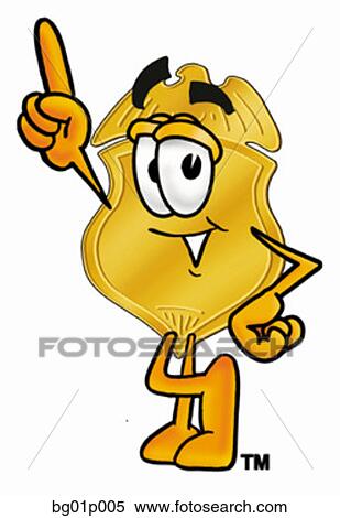 Clipart - Badge pointing up. Fotosearch