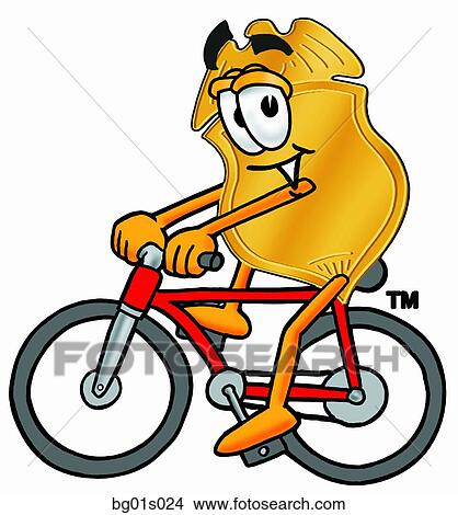 Badge riding bike View Large Clip Art Graphic Clipart - Badge riding bike. Fotosearch