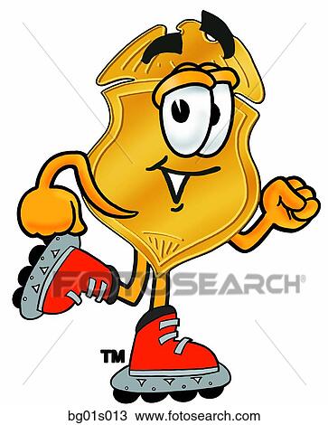 Badge roller blading View Large Clip Art Graphic Clipart - Badge roller blading. Fotosearch