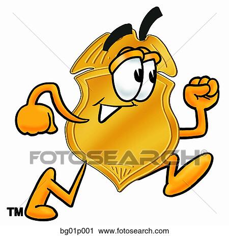 Clipart - Badge running. Fotosearch