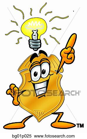 Badge with bright idea View Large Clip Art Graphic Clipart - Badge with bright idea. Fotosearch