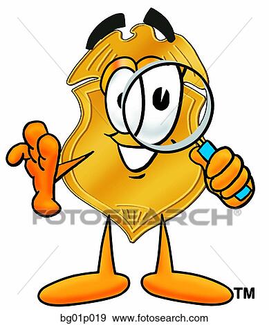 Badge with magnifying glass View Large Clip Art Graphic Clip Art - Badge with magnifying glass. Fotosearch