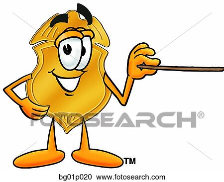 Badge with pointer View Large Clip Art Graphic Clipart - Badge with pointer. Fotosearch
